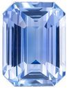 Low Price   Blue Sapphire Genuine Gemstone, 3 carats, Emerald Shape, 8.96 x 6.62 x 4.71 mm  with  Certificate