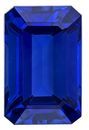 Low Price Blue Sapphire Loose Gemstone, 0.72 carats in Emerald Cut, 6 x 3.9mm, Very Pretty Gem