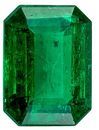 Low Price Green Emerald Loose Gemstone, 1.45 carats in Emerald Cut, 8 x 5.9mm, Great Buy