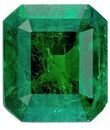 Low Price Green Emerald Loose Gemstone, 2.38 carats in Emerald Cut, 8.3 x 7.4mm, Superb Quality