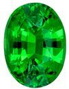 Low Price Tsavorite Green Garnet Gemstone, 1.18 Carats, Oval Shape, 7.4 x 5.5mm, Fine Vivid Green Color