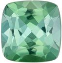 Low Price on  Blue Green Tourmaline Gem in Cushion Cut, 6.7 x 6.5 mm in Gorgeous Open Blue Green, 1.22 carats