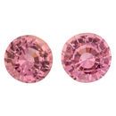 Low Price No Treatment Pink Sapphire 3 Piece Gem Suite in Round Cut, 2.44 carats, 6.50 mm Displays Rich Pink Color - AGL Cert