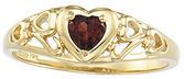 Heart Genuine Mozambique Garnet Design Ring