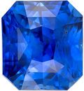 Must See Natural  Blue Sapphire Gem in Radiant Cut, 6.4 x 5.7 mm in Gorgeous Rich Blue, 1.55 carats