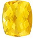 Must See Yellow Beryl Gem, 7.05 carats Cushion Cut in 13 x 10.9 mm size in Stunning Yellow Color With AfricaGems Certificate