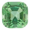 Natural Green Tourmaline Gemstone in Cushion Cut, 1.72 carats, 6.88 x 6.87 mm Displays Vivid Green Color