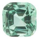 Natural Blue Green Tourmaline Gemstone in Cushion Cut, 2.2 carats, 7.54 x 7.51 mm Displays Vivid Blue-Green Color