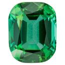 Natural Blue Green Tourmaline Gemstone in Cushion Cut, 2.81 carats, 9.02 x 7.14 mm Displays Vivid Blue-Green Color