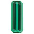 Natural Blue Green Tourmaline Gemstone in Octagon Cut, 5.59 carats, 18.28 x 6.96 mm Displays Pure Blue-Green Color
