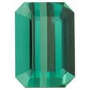 Natural Blue Green Tourmaline Gemstone in Octagon Cut, 9.16 carats, 13.85 x 10.19 mm Displays Vivid Blue-Green Color