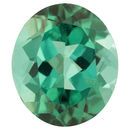 Natural Blue Green Tourmaline Gemstone in Oval Cut, 1.9 carats, 8.58 x 7.03 mm Displays Vivid Blue-Green Color