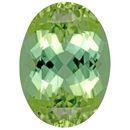 Natural Green Tourmaline Gemstone in Oval Cut, 5.58 carats, 13.49 x 9.83 mm Displays Vivid Green Color