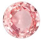 Natural Gem Padparadscha Sapphire Loose Gemstone, 1.65 carats in Round Cut, 7.3  x 3.67 mm With a GRS Certificate