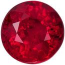Natural Genuine Fine Ruby Loose Gem, 5.2 mm, Vivid Rich Red, Round Cut, 0.82 carats