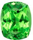 Natural Vivid Tsavorite Gemstone, Cushion Cut, 1.25 carats, 6.9 x 5.7 mm , AfricaGems Certified - A Fine Gem Stone