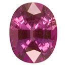 Natural Pink Sapphire Gemstone in Oval Cut, 2.05 carats, 8.15 x 6.45 x 4.71 mm Displays Pure Pink-Purple Color - AGL Cert