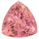 Natural Untreated Pink Sapphire Gemstone in Trillion Cut, 1.04 carats, 5.77 x 5.76 x 5.60 mm Displays Pure Pink Color