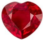 Natural Ruby Heart Shaped Gemstone, 0.78 carats, 5.3 x 5.8mm - Unique Beauty