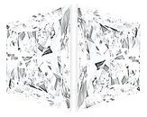 Pair of Trapezoid Diamonds Brilliant Cut F Color VS1 Clarity