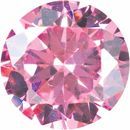 Pink Cubic Zirconia Round Cut Stones