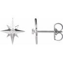 Natural Diamond Earrings in Platinum .03 Carat Diamond Star Earrings