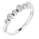 Genuine Diamond Ring in Platinum .08 Carat Diamond Bezel-Set Ring