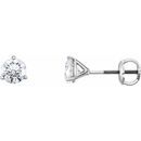 Natural Diamond Earrings in Platinum 1 1/2 Carat Diamond Earrings