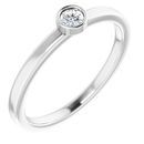 Genuine Diamond Ring in Platinum 1/10 Carat Diamond Ring