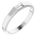 Genuine Diamond Ring in Platinum 1/10 Carat Diamond Stackable Ring Size 5