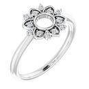 Genuine Diamond Ring in Platinum 1/10 Carat Diamond Starburst Ring