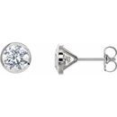 Natural Diamond Earrings in Platinum 1/2 Carat Diamond CocKaratail-Style Earrings