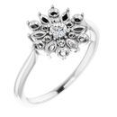 Genuine Diamond Ring in Platinum 1/2 Carat Diamond Vintage-Inspired Ring