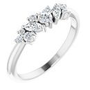 Genuine Diamond Ring in Platinum 1/3 Carat Diamond Multi-Shape Ring