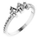 Genuine Diamond Ring in Platinum 1/3 Carat Diamond Scattered Ring
