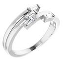 Genuine Diamond Ring in Platinum 1/4 Carat Diamond Geometric Ring