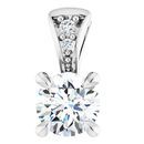 Real Diamond Pendant in Platinum 1/4 Carat Diamond Pendant