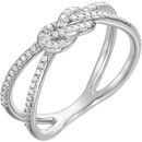 Genuine Diamond Ring in Platinum 0.20 Carat Diamond Knot Ring