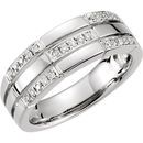 Genuine Diamond Ring in Platinum .125 Carat Diamond Ring Size 4.5