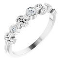 Genuine Diamond Ring in Platinum .10 Carat Diamond Bezel-Set Ring