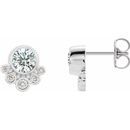 Natural Diamond Earrings in Platinum 5/8 Carat Diamond Earrings