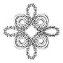 Genuine Amethyst Pendant in Platinum Amethyst & .17 Carat Diamond Clover Pendant