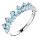 Buy Platinum Aquamarine Crown Ring
