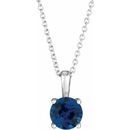 Genuine Sapphire Necklace in Platinum Genuine Sapphire 16-18