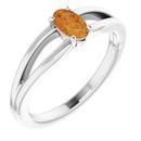 Golden Citrine Ring in Platinum Citrine Solitaire Youth Ring
