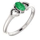 Buy Platinum Emerald Youth Heart Ring