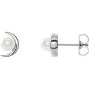 Buy Platinum Freshwater Pearl Earrings