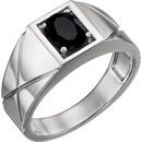 Platinum Onyx Men's Ring