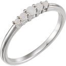 Shop Platinum Opal Graduated Five-Stone Ring