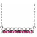Genuine Ruby Necklace in Platinum Ruby Infinity-InspiGenuine Bar 18